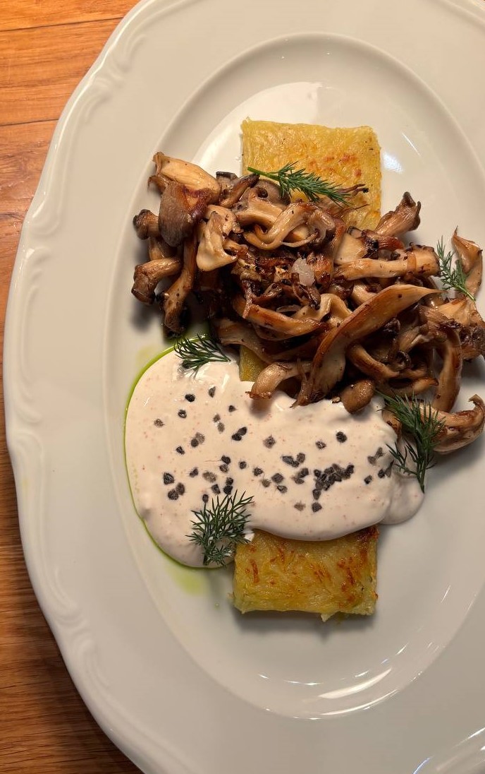 Картофельный рости с грибами